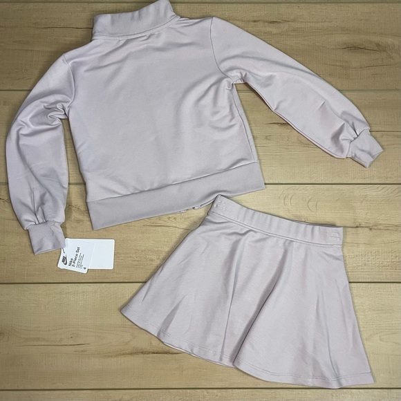 Nike Kids Girls Varsity Prep Toddler Track Scooter Jacket and Skirt Set XS 3-4 - Picture 6 of 6